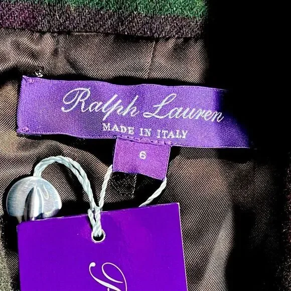 Ralph Lauren Fall ‘20 Collection Cashmere Blend Olive Multi Plaid Preston Jacket - Picture 2 of 16